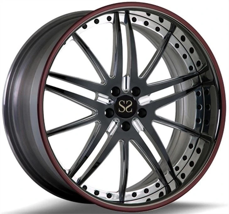 19 fälgar anpassade 2-delade smidda fälgar, gjorda av 6061-T6 aluminiumlegering, för Lamborghini J514 Aventador