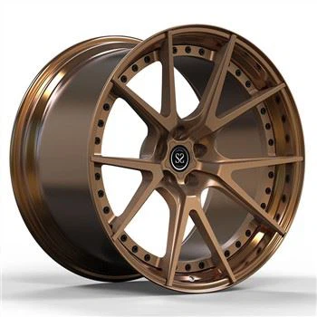 Custom Broze 21 tum 2-PC smidda aluminiumfälgar 5x130 för Porsche Panamera 4S